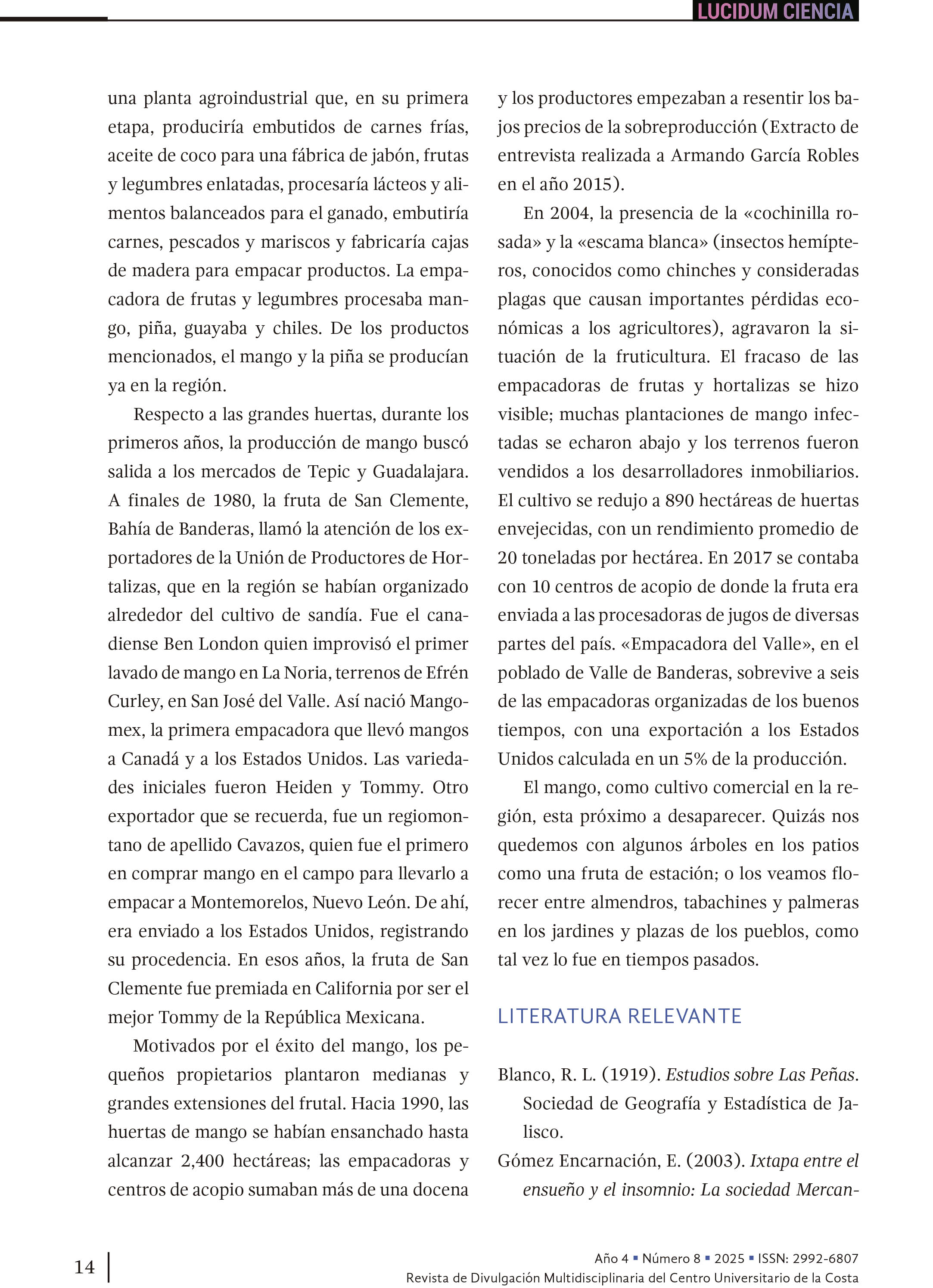 1. El mango: un acercamiento a su presencia en la Bahía de Banderas