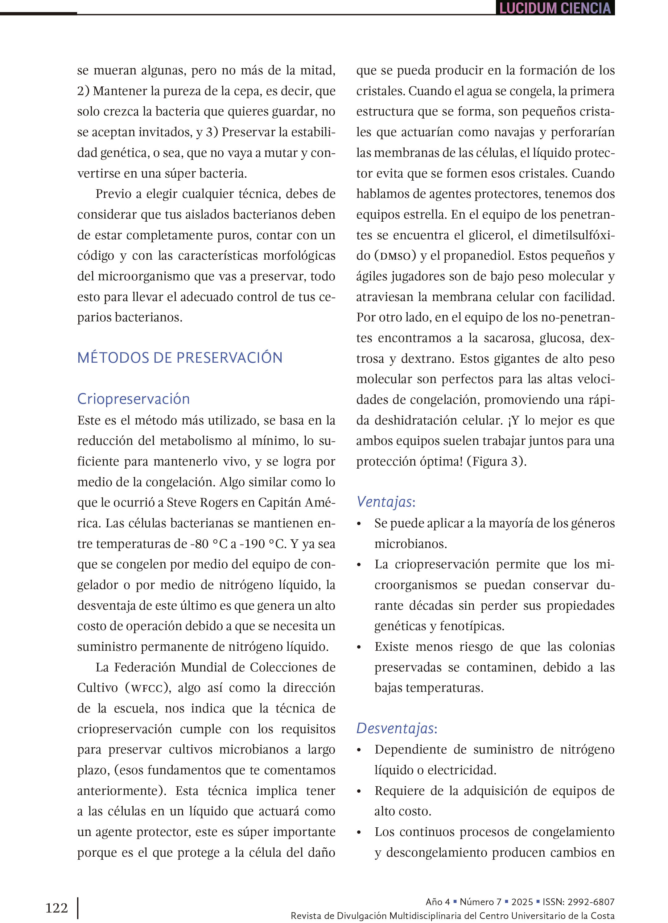 14. Conservando el futuro: el reto de la preservación bacteriana