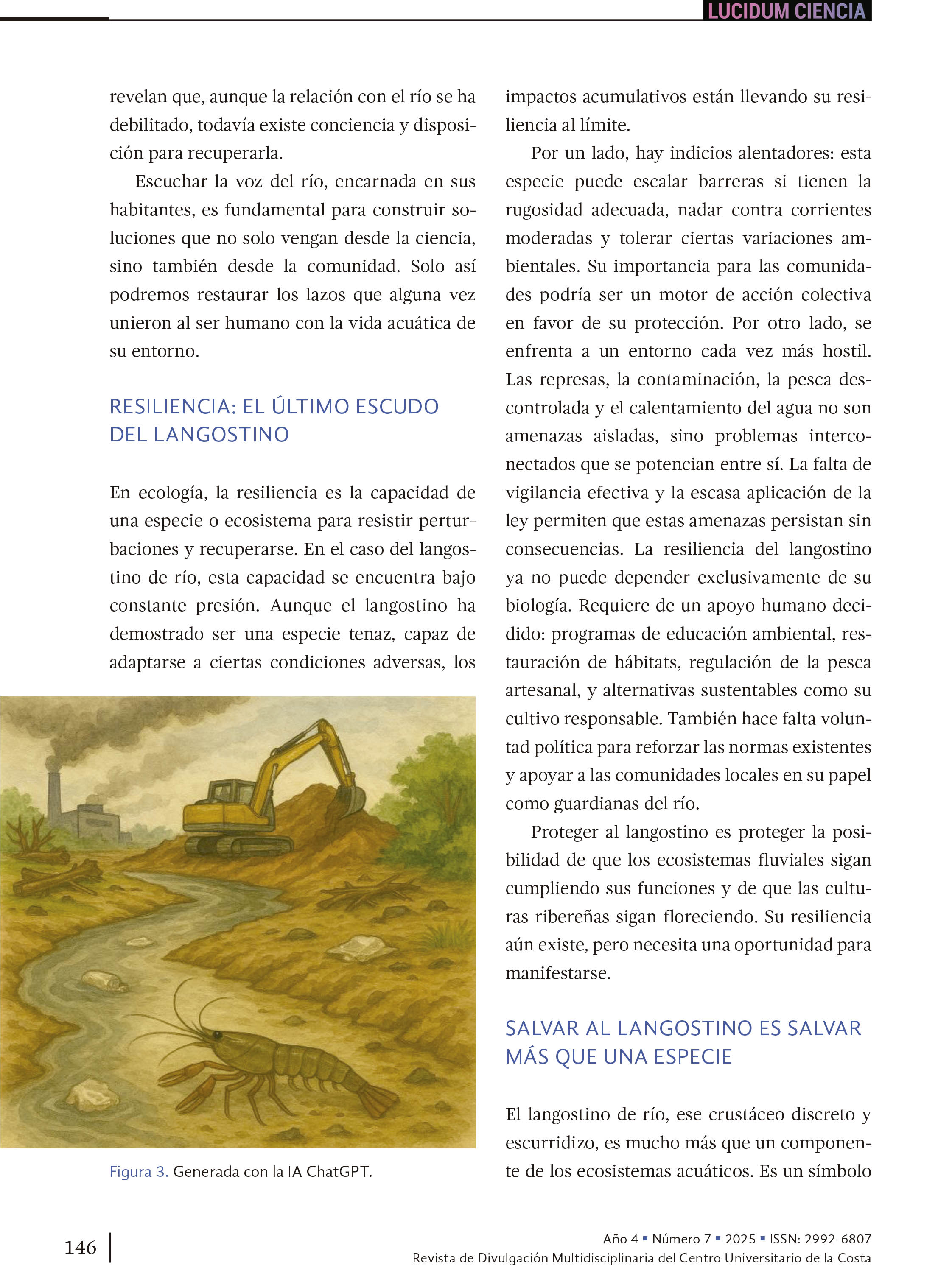 17. El langostino invisible: una joya ribereña amenazada por el impacto humano