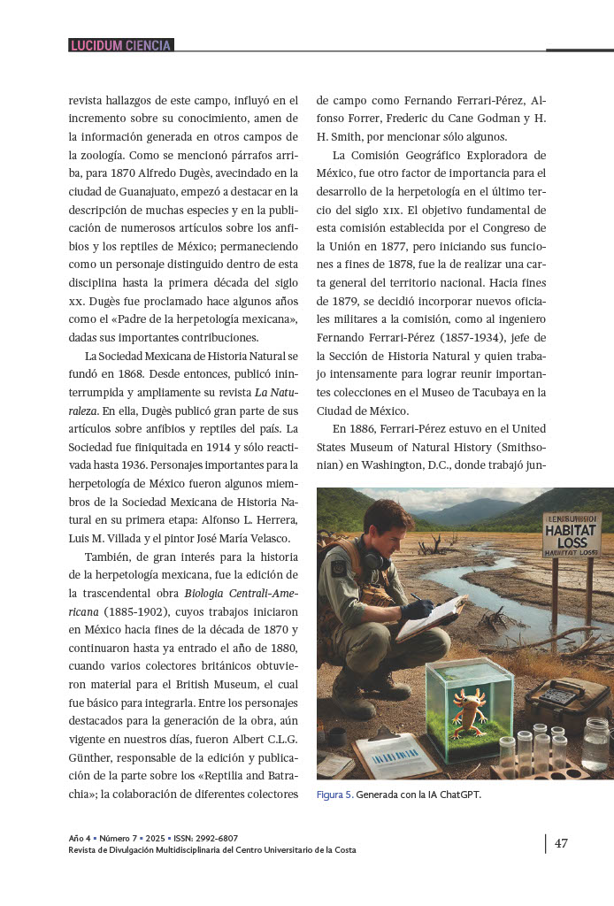 4. Un vistazo a la historia del estudio de los anfibios y reptiles de México