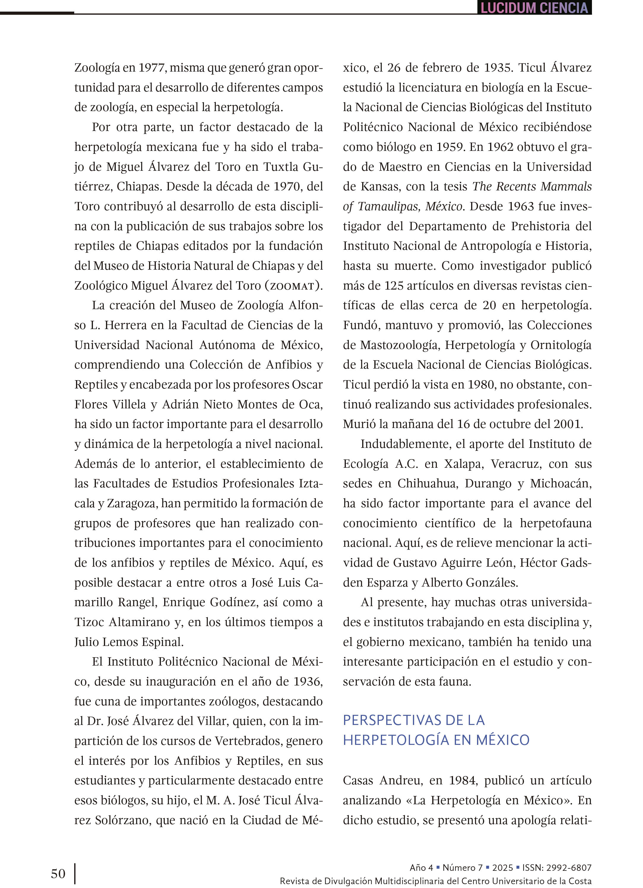 4. Un vistazo a la historia del estudio de los anfibios y reptiles de México