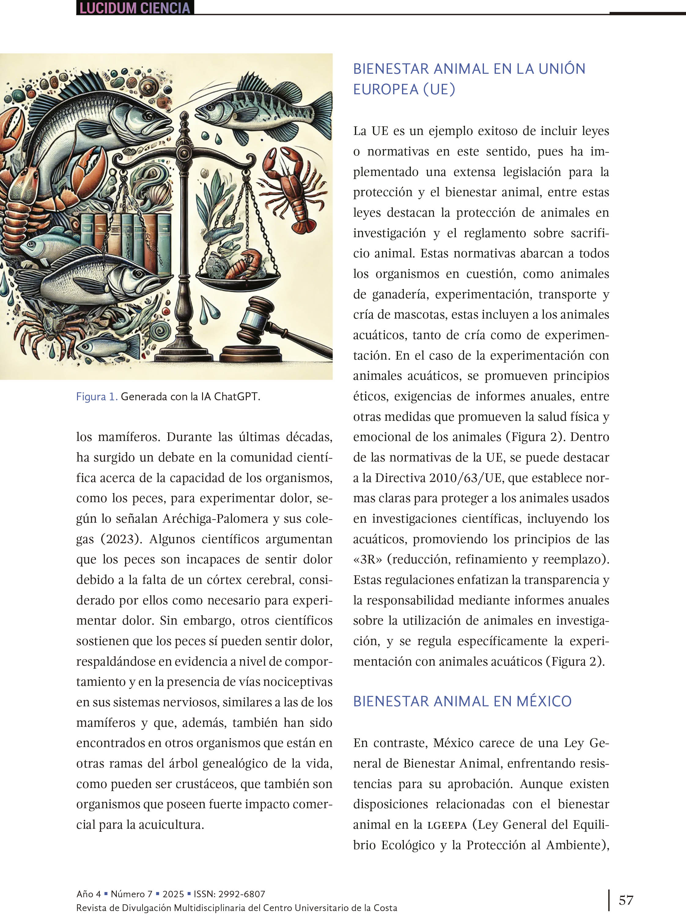 5. Bienestar animal en acuicultura: un análisis comparativo entre la Unión Europea y México