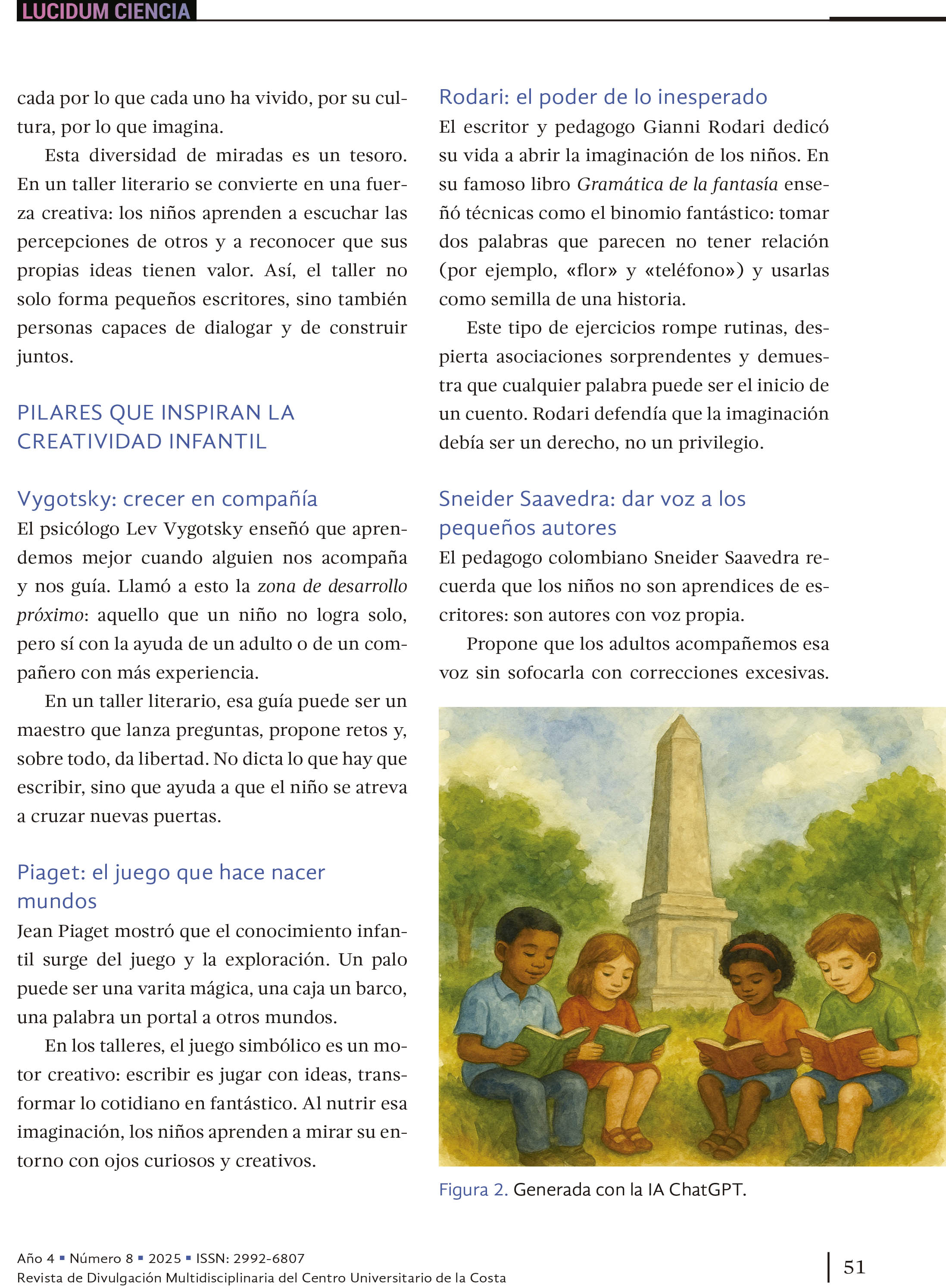 6. La creación artístico-literaria infantil, un sendero de luz