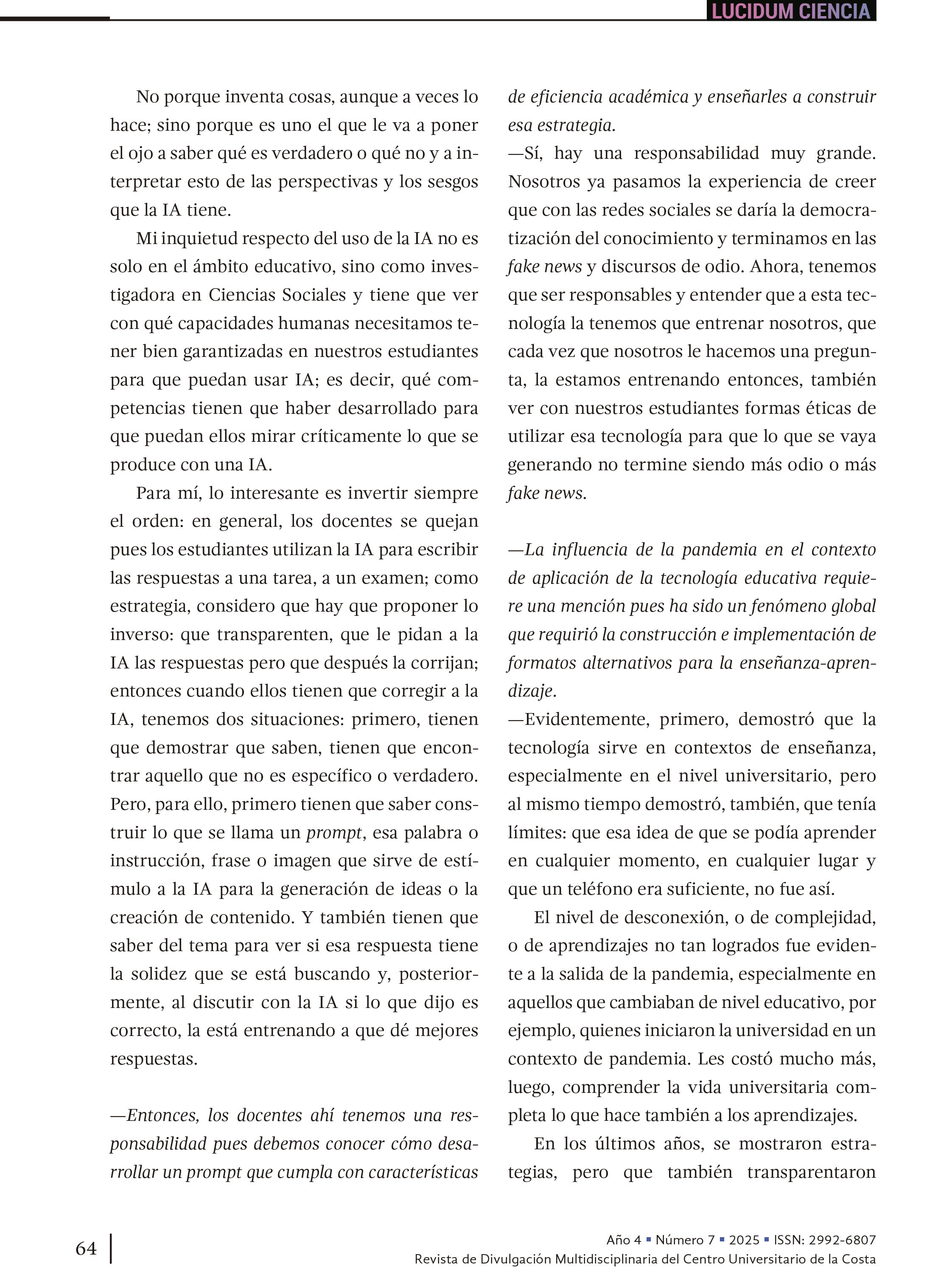 6. Entornos híbridos e inteligencia artificial (IA) en la Educación Superior. Experiencias en diálogo