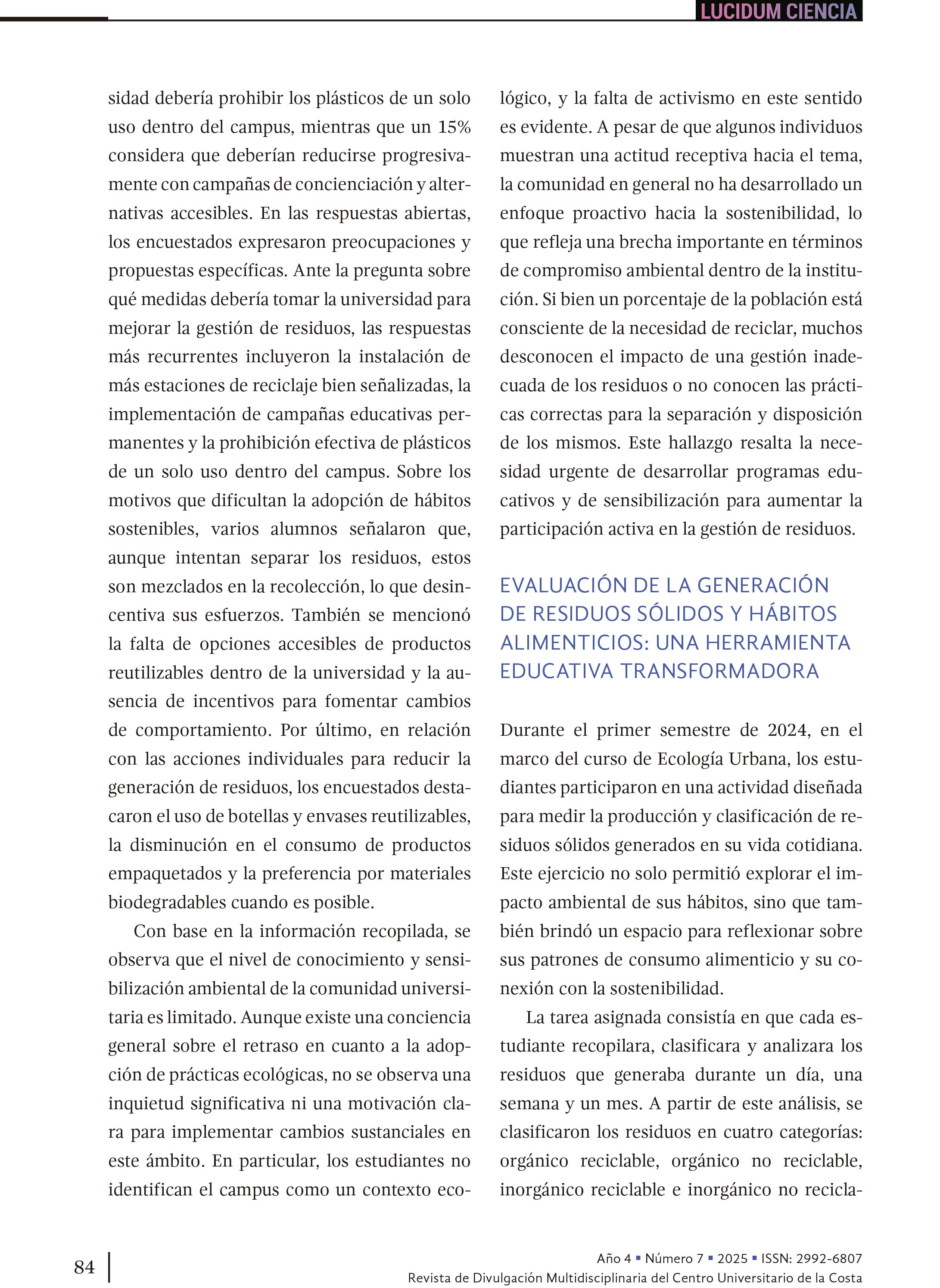 9. Transformando el campus: hacia una gestión sostenible de residuos en el Centro Universitario de la Costa