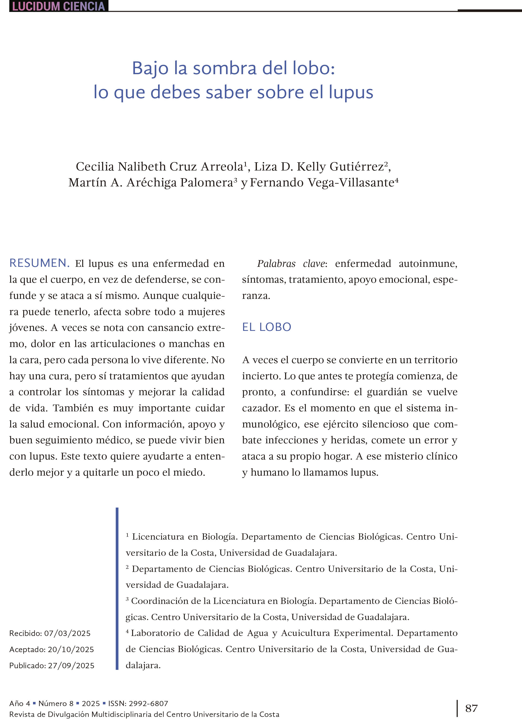 Bajo la sombra del lobo: lo que debes saber sobre el lupus