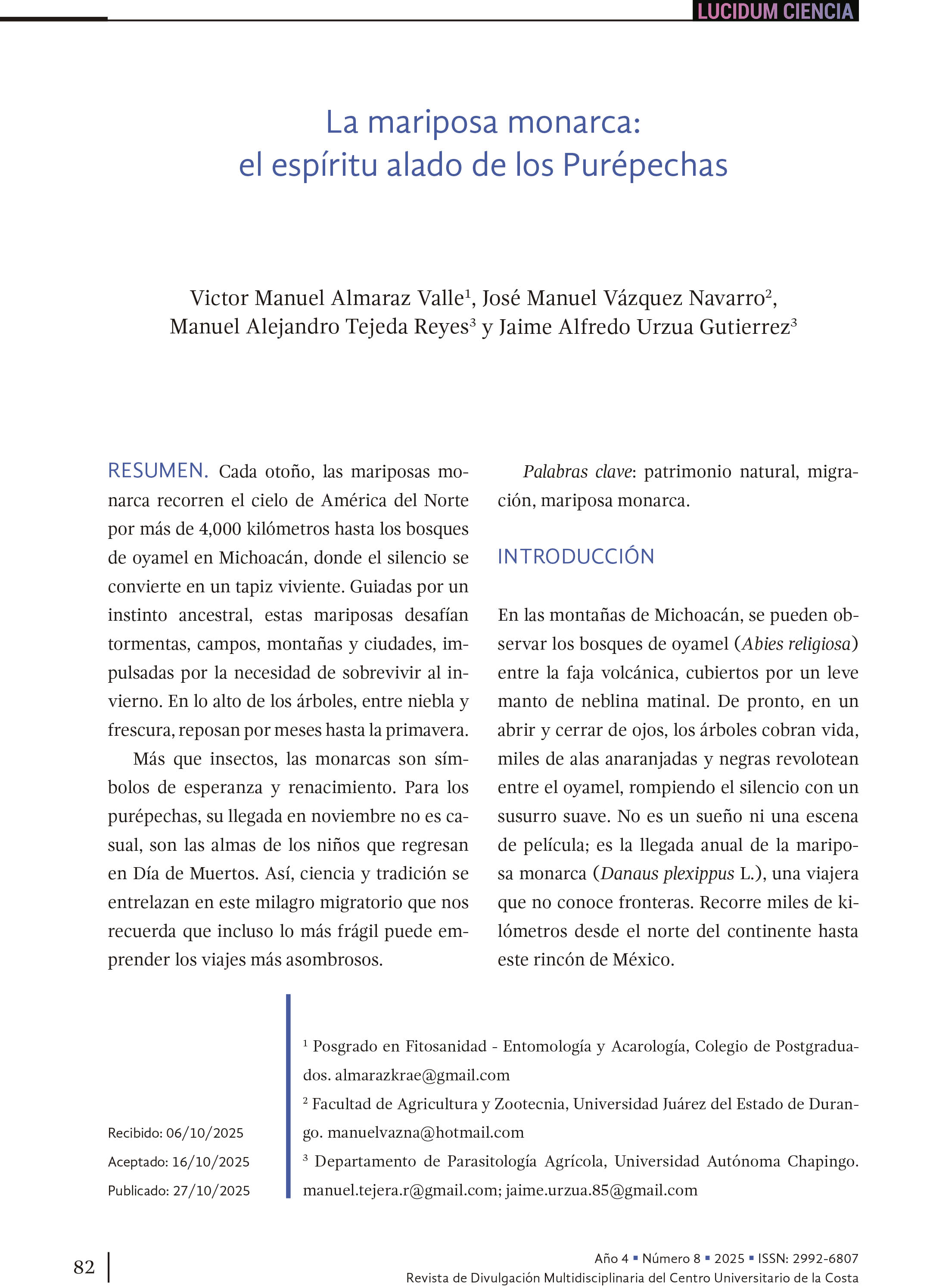 La mariposa monarca el espíritu alado de los Purépechas