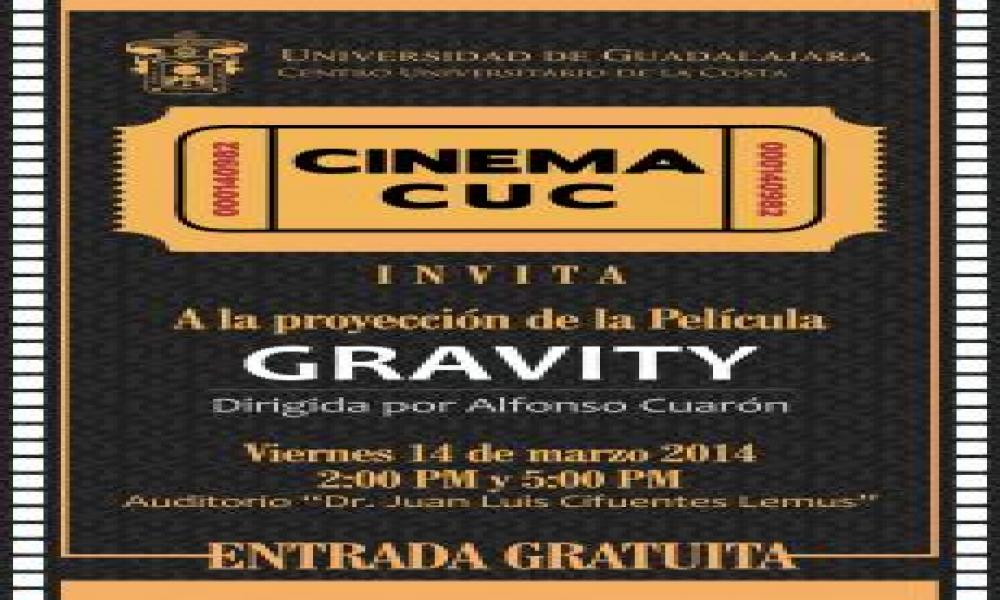 Proyección de ¨Gravity¨ Cinema CUC