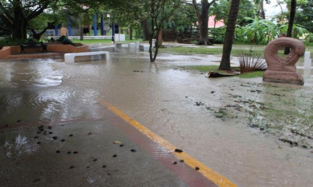 Contingencia en el CUCosta por continúas lluvias e Inundación
