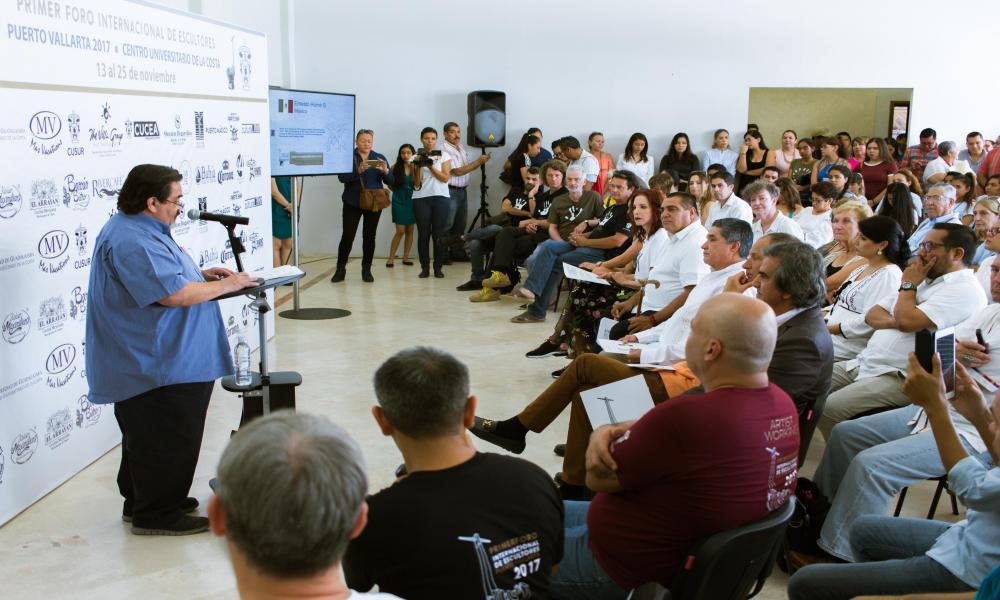 Inauguran primer Foro Internacional de Escultores en CUCosta