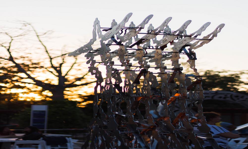 Develan once piezas monumentales en clausura del Foro Internacional de Escultores