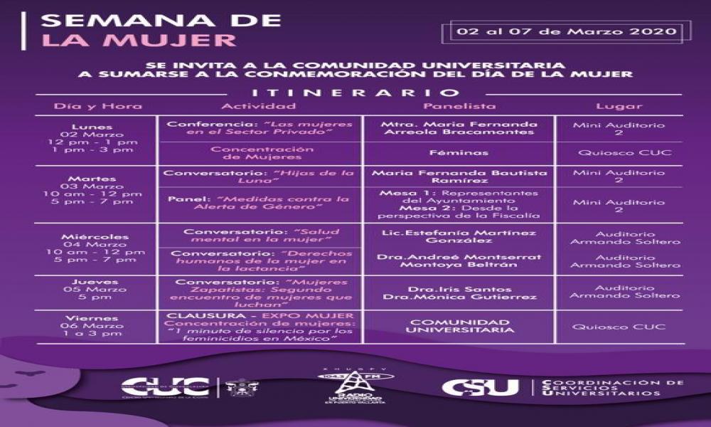 Con Eventos y Conferencias Celebran “El Día Internacional de la Mujer” en el CUCosta