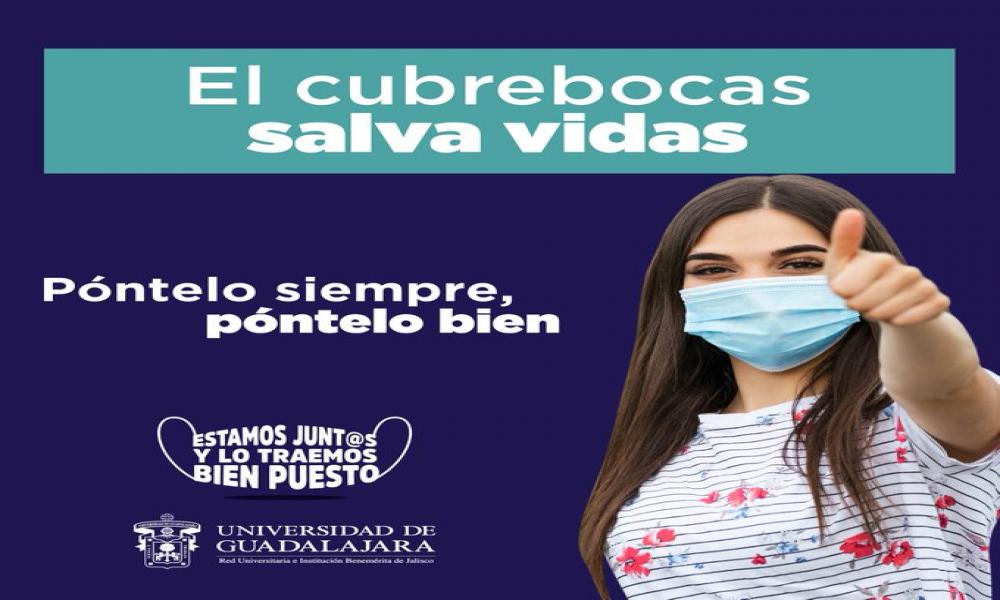 Campaña histórica para promover uso de cubrebocas; UDG y Asociaciones Civiles