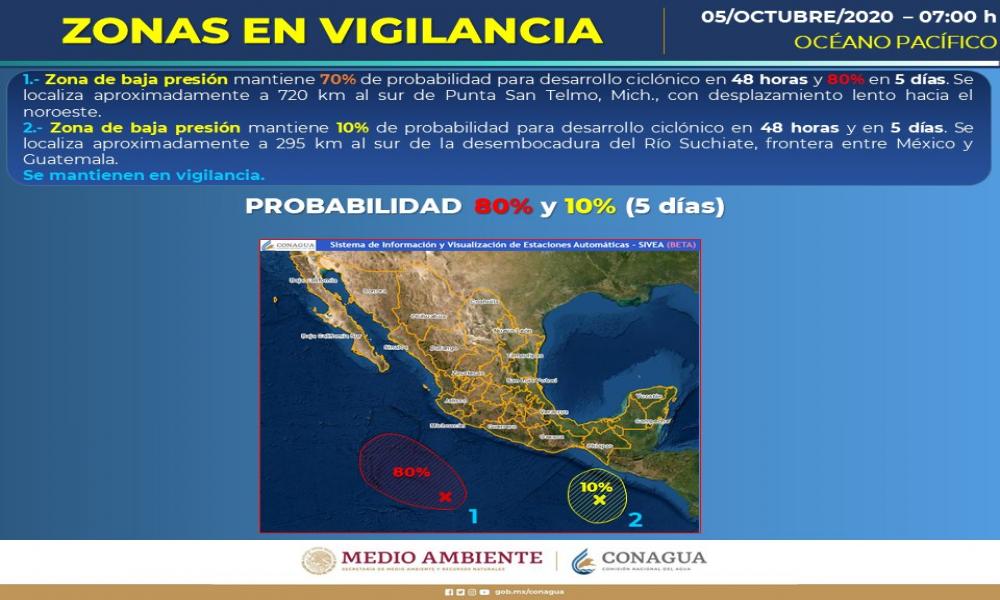 Se forma nuevo ciclón al sur de Manzanillo