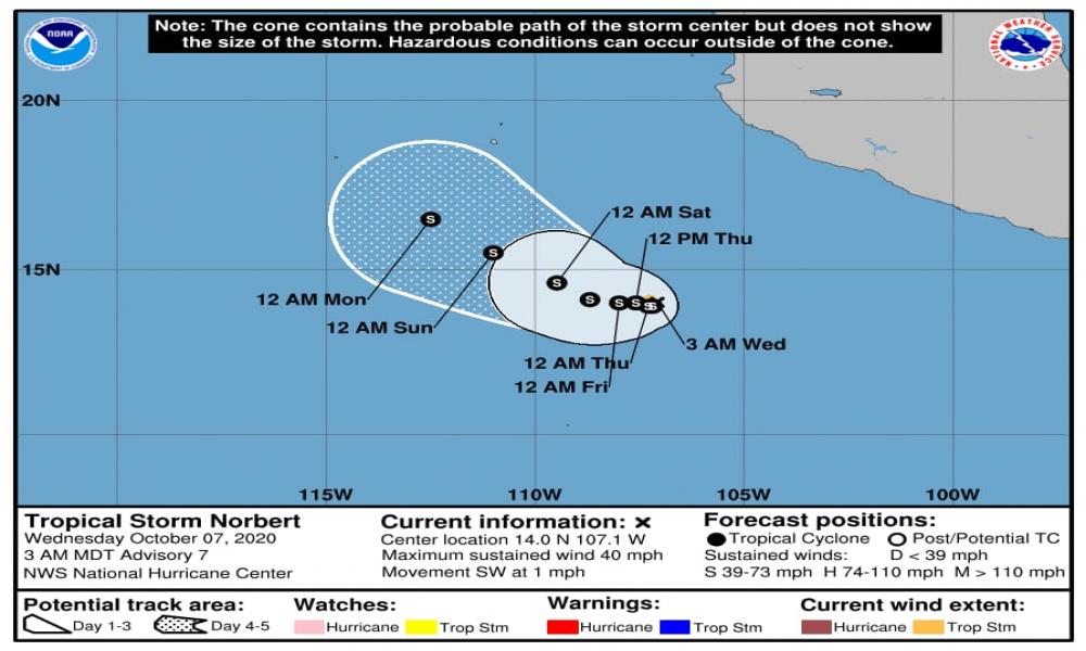 Se aleja de las costas de Jalisco la tormenta tropical Robert