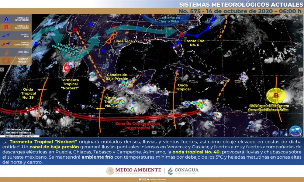 Prevalecerán cielos nublados en esta región de la bahía