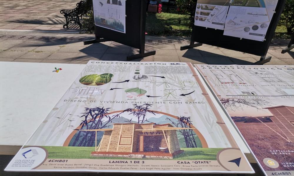 Exponen alumnos de Arquitectura proyectos presentados concursos