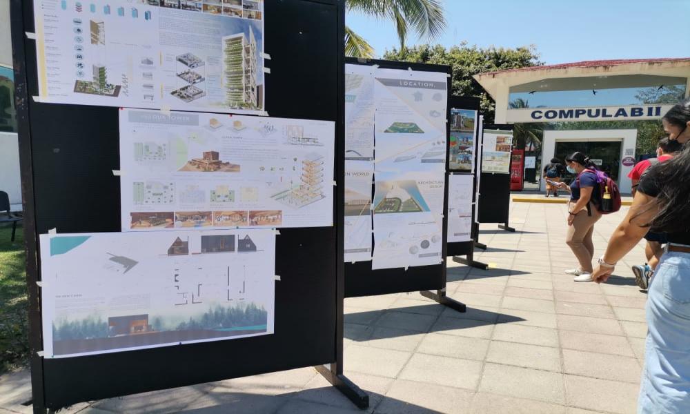 Exponen alumnos de Arquitectura proyectos presentados concursos