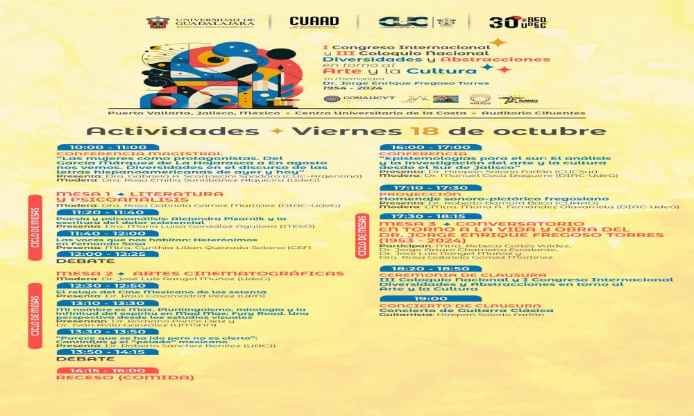 I Congreso Internacional y III Coloquio Nacional "Diversidades y Abstracciones en torno al Arte y la Cultura" se realizará en CUCosta