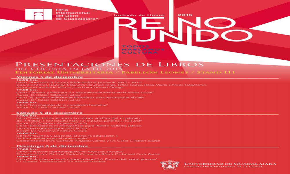 Presenta CUCosta nueve libros en FIL