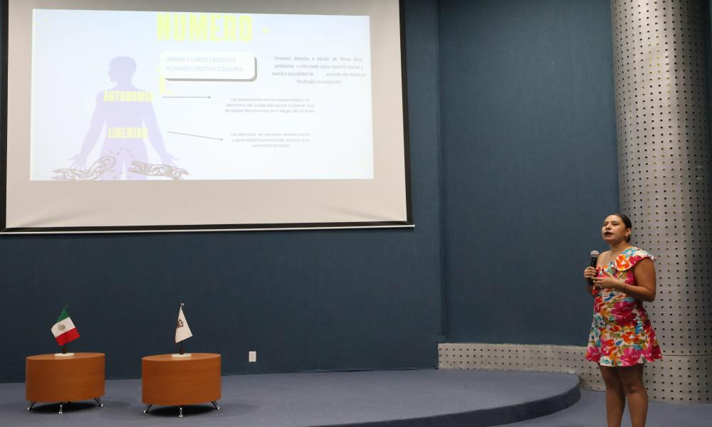 La abogada Mayté González Naranjo impartió la conferencia: “Hablemos de derechos sexuales y reproductivos”