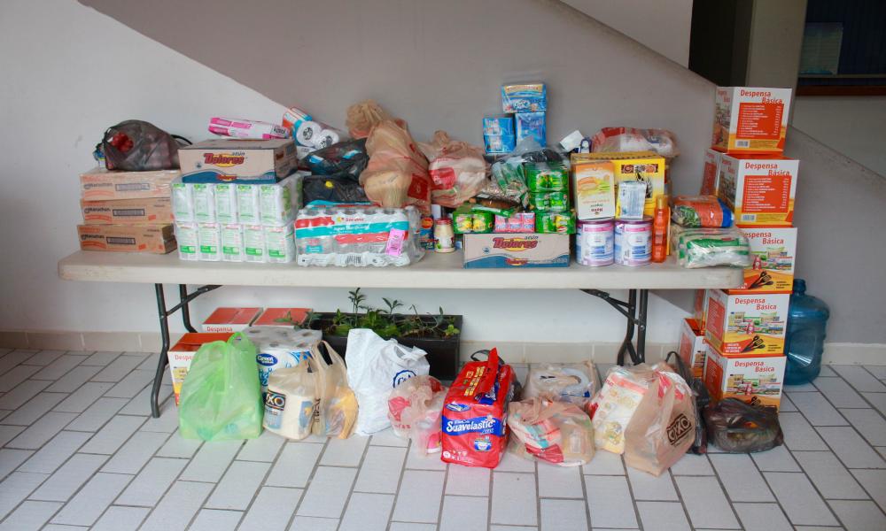 Centro de acopio CUCosta colecta cuatro toneladas de víveres