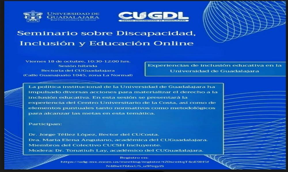 CUCosta ejemplo en el diseño de educación inclusiva