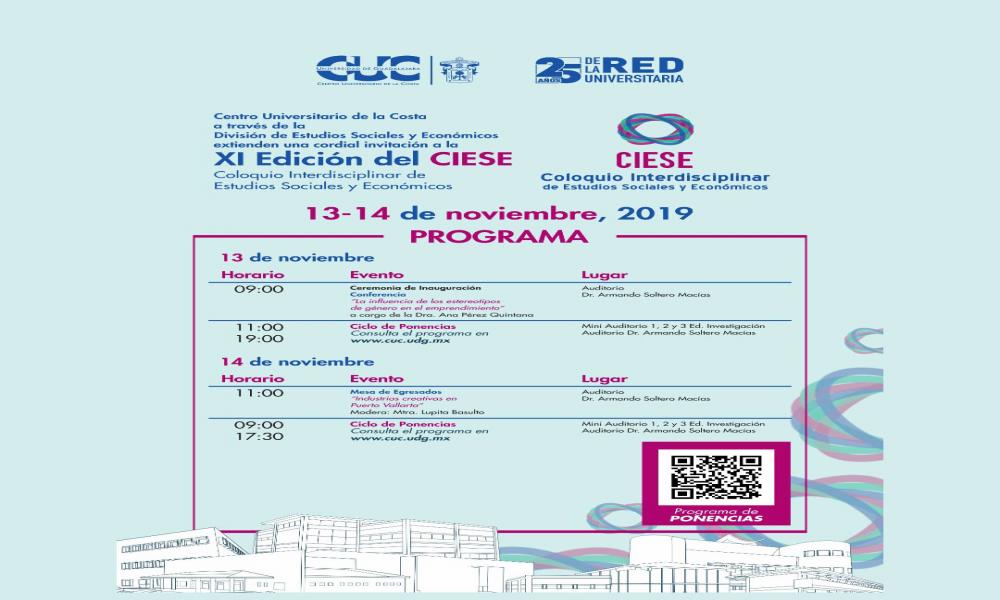 XI Coloquio Interdisciplinario de Estudios Sociales y Económicos en el CUCosta