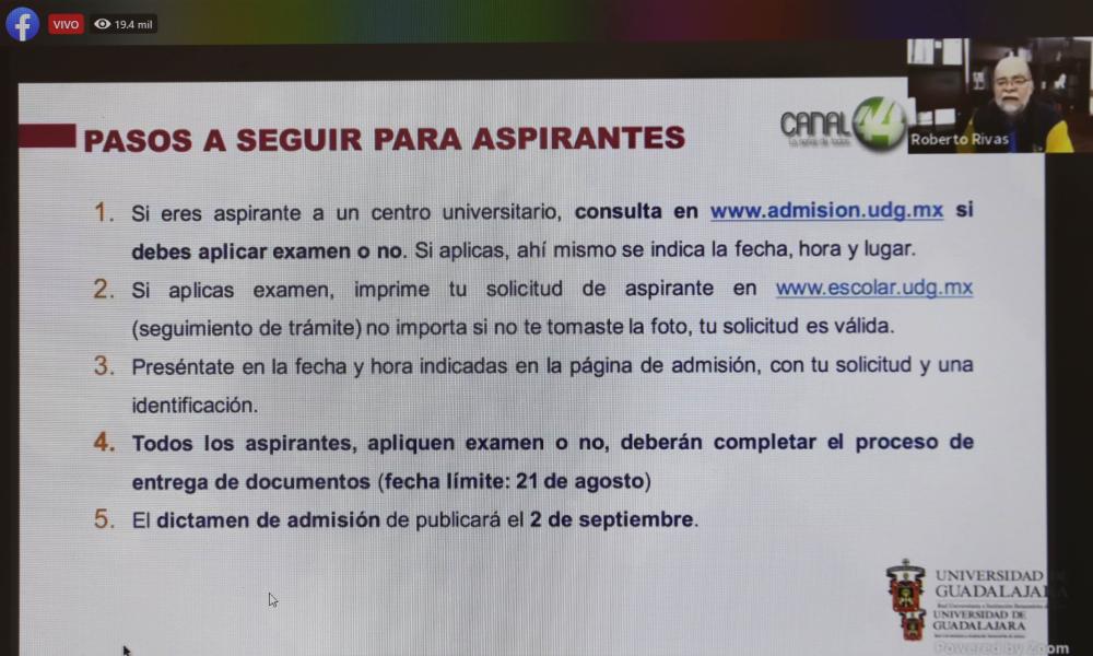 Anuncia UdeG cambios en el examen de admisión para cuidar la salud de los aspirantes