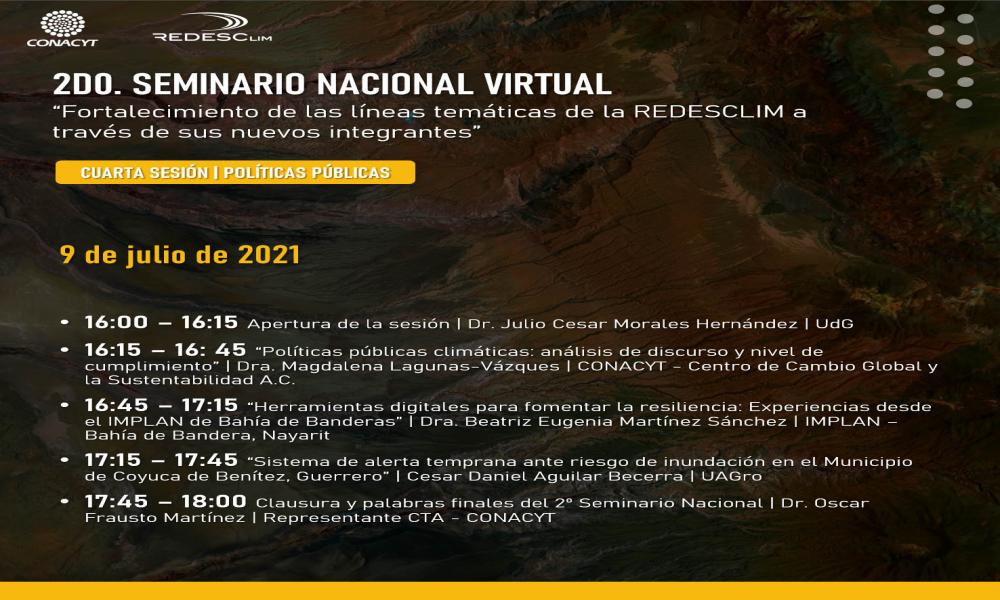 Presentarán temáticas de atención a desastres provocados por fenómenos hidrometeorológicos