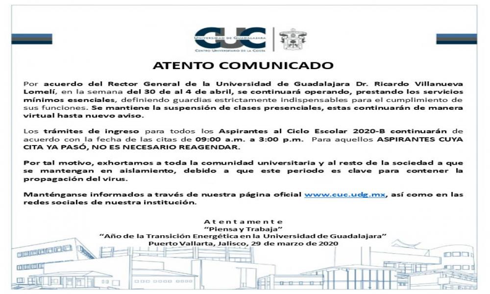 AVISO IMPORTANTE PERSONAL ADMINISTRATIVO Y ASPIRANTES A INGRESAR AL CUCOSTA