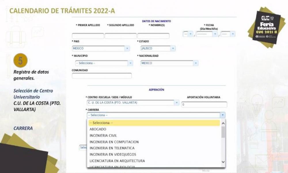 Oferta CUCosta 20 programas educativos, a través de la Feria Educativa 2021B