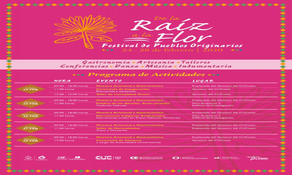 El CUCosta de la UdeG te invita al “Festival de Pueblos Originarios, De la Raíz a la Flor”