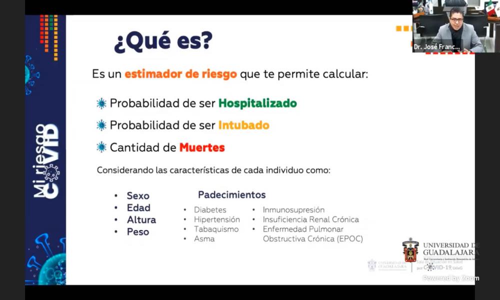Crea UdeG calculadora de riesgo de complicaciones por COVID-19 accesible para toda la población