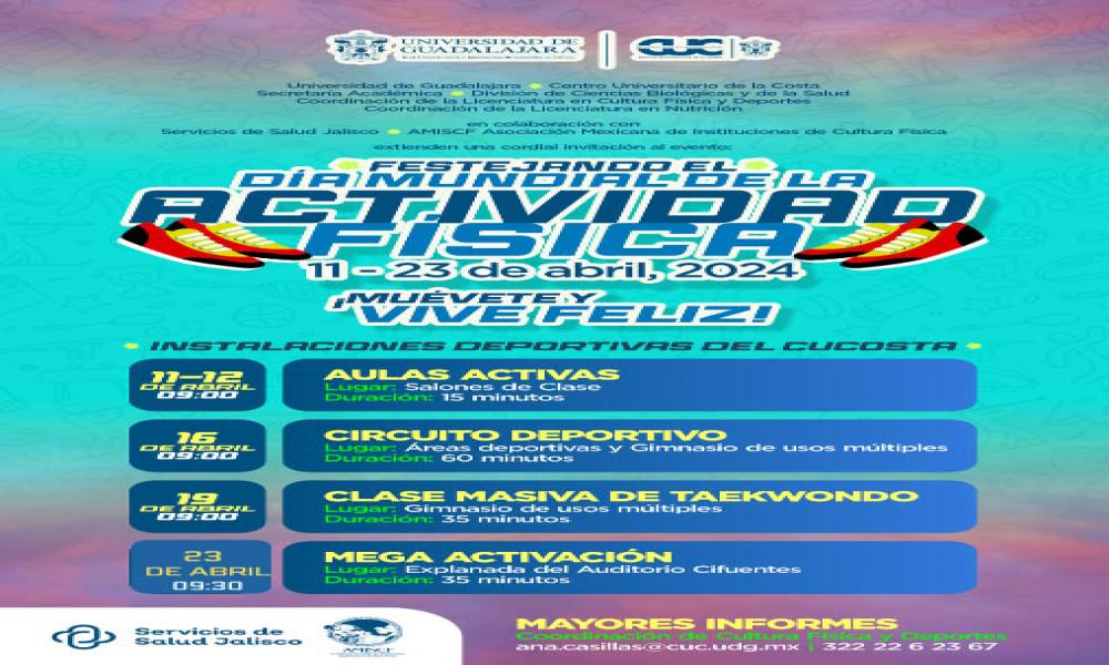 Conmemora CUCosta Día Mundial de la Activación Física con diversas actividades
