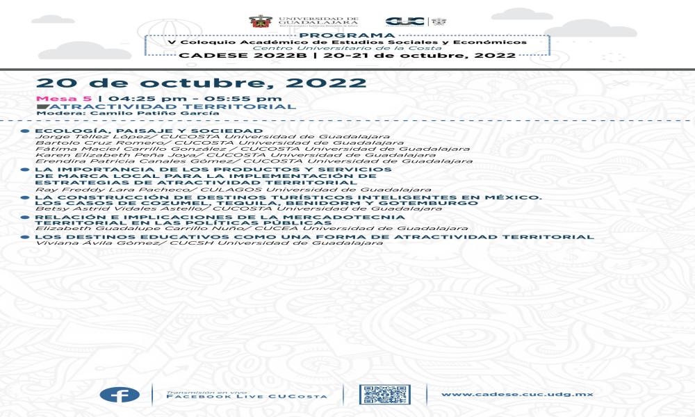 Inicia el V Coloquio Académico de Estudios Sociales y Económicos en CUCosta