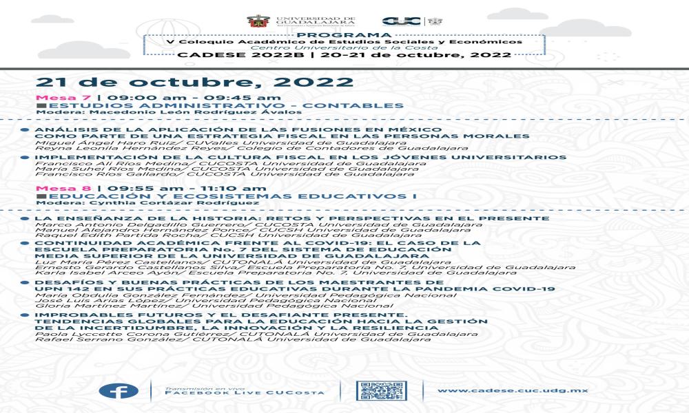 Inicia el V Coloquio Académico de Estudios Sociales y Económicos en CUCosta