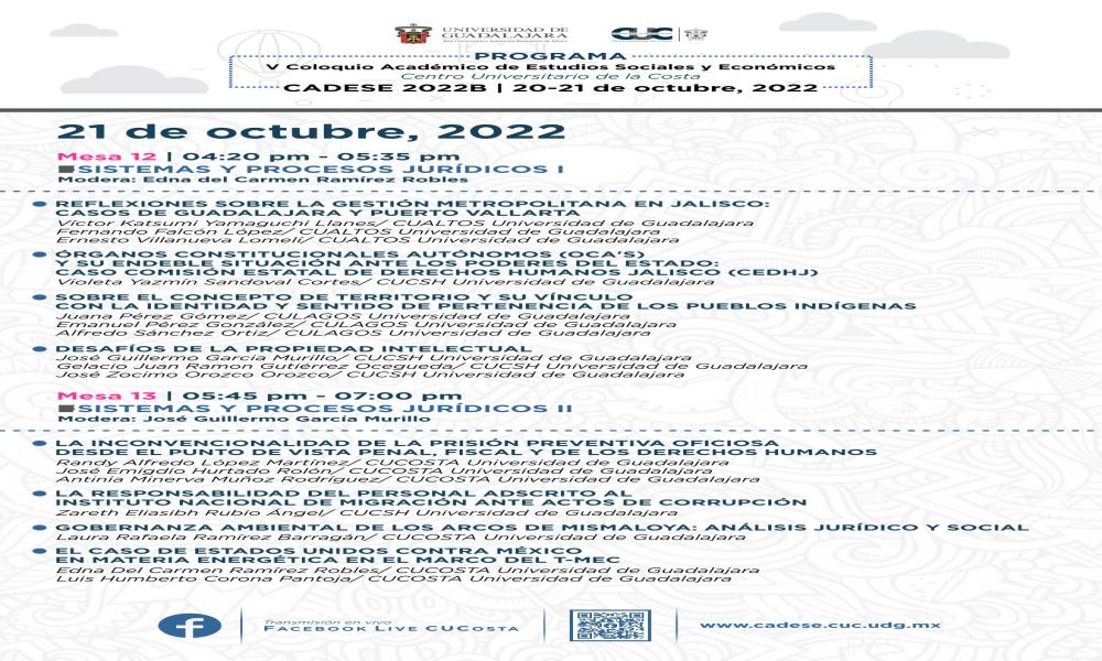 Inicia el V Coloquio Académico de Estudios Sociales y Económicos en CUCosta