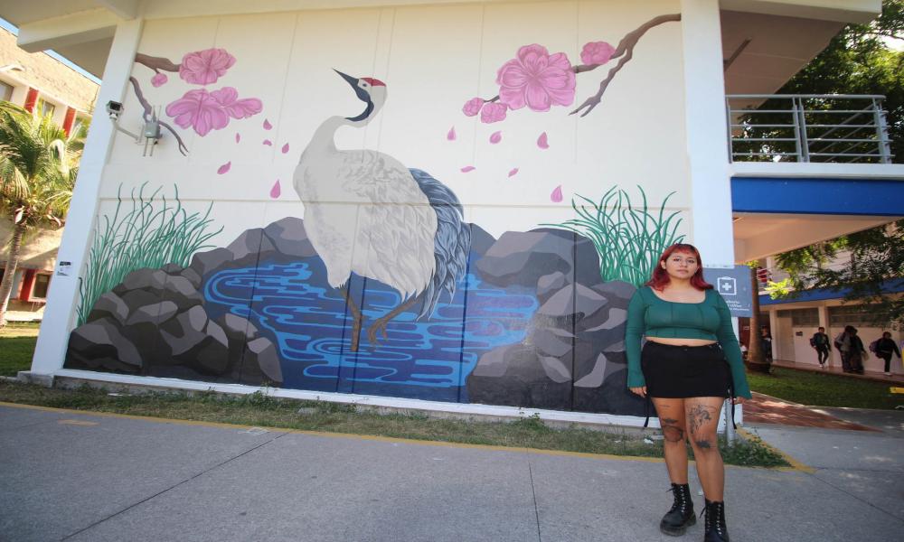 Jóvenes artistas del CUCosta pintaron murales para fomentar la Cultura de Paz