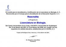 Logra CUCosta primera re acreditación de la Licenciatura de Biología
