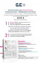 En marcha el programa de condonación y diferimiento de pagos para el calendario 2020-B