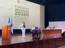 La rectora, Dra. María Esther Avelar Álvarez, dio la bienvenida a mil 066 estudiantes que inician su formación universitaria durante el ciclo escolar 2026-B.